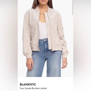 BLANKNYC Faux Suede Bomber Jacket